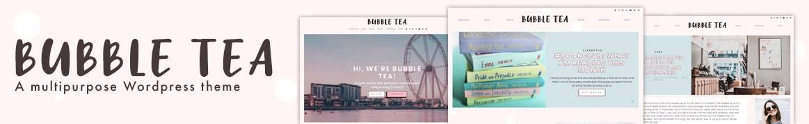 Bubble Tea, Pastel Wordpress Theme