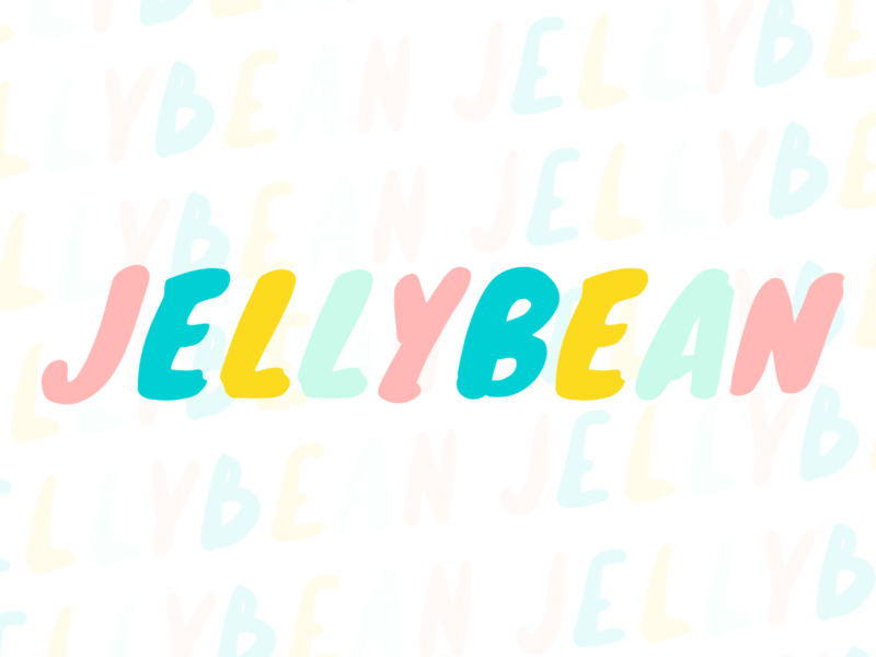 Cute logo template for Canva. This logo template matches the Jelly Bean themes sold in our Etsy store. The design is bright, colorful and fun and perfect for many unique brands.